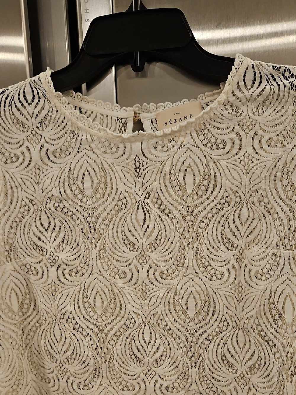 💕SEZANE💕 Cyrielle Blouse ~ Ecru 34 NWOT - Picture 14 of 16